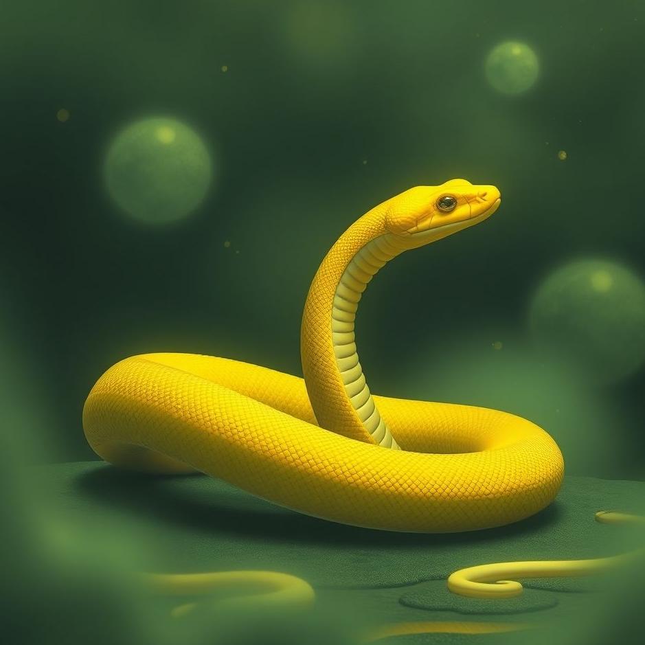 Dream : Long yellow snake in a dream