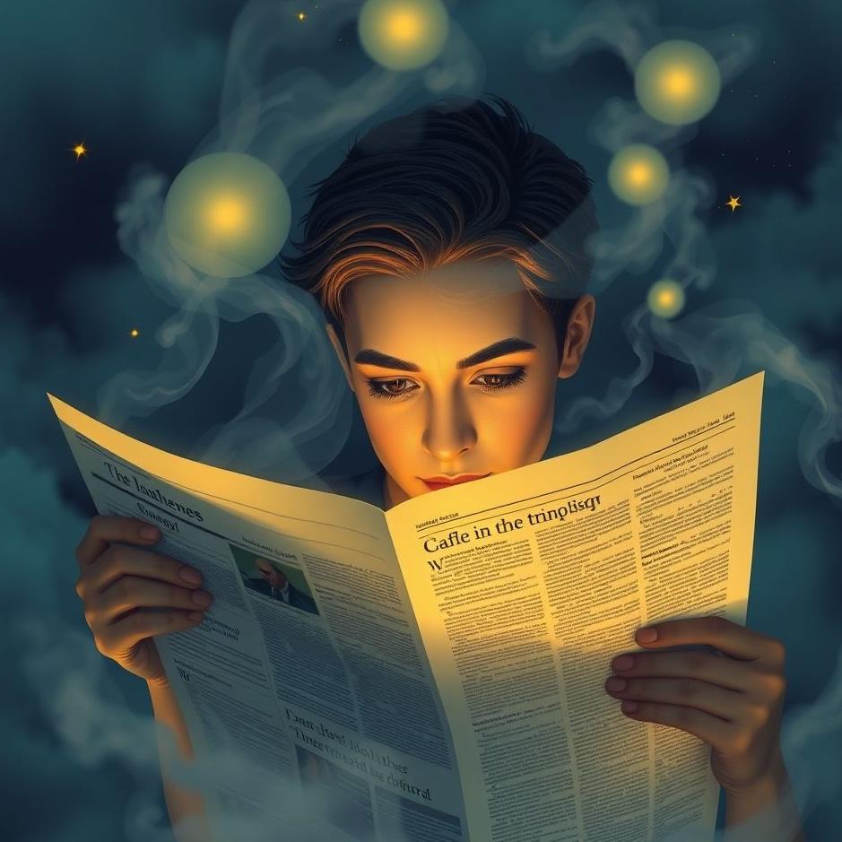 Dream : Looking at a newspaper in a dream