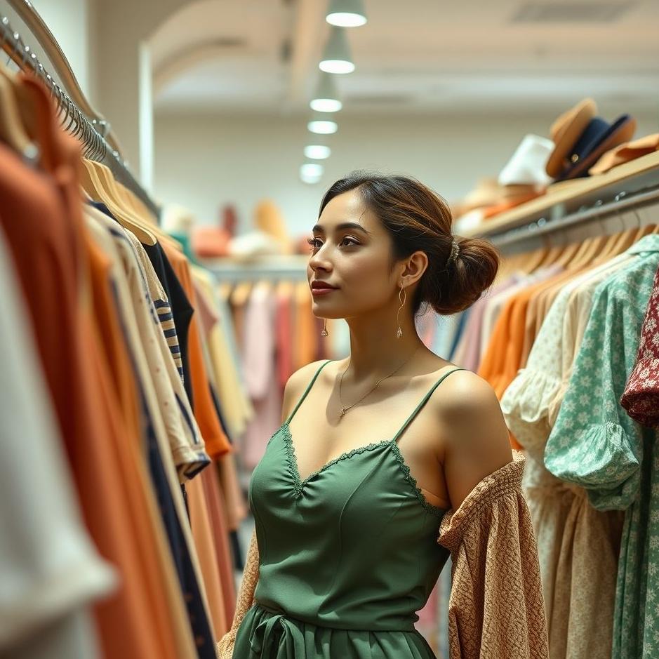 Dream : Looking at new clothes in a store in a dream