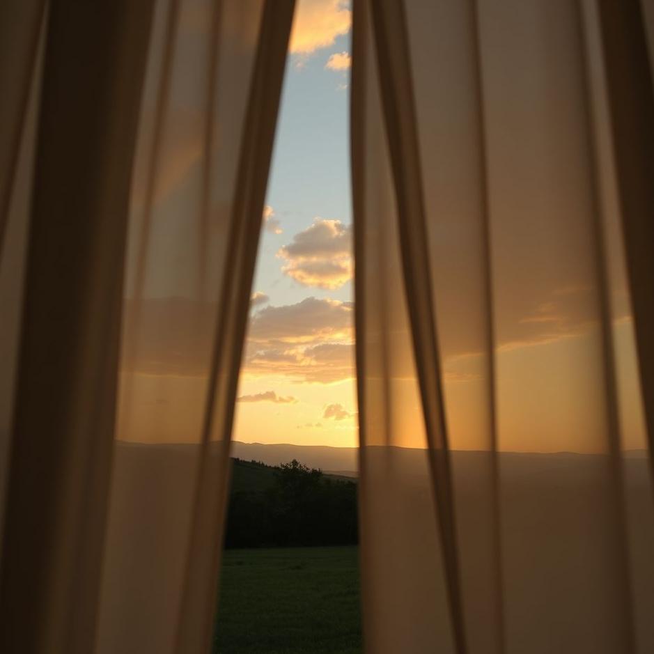 Dream : Looking from behind a curtain in a dream