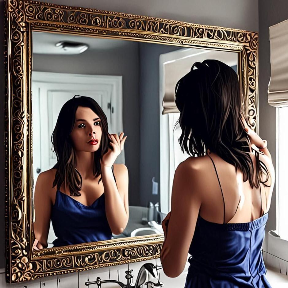 Dream : Looking in the mirror in the bathroom