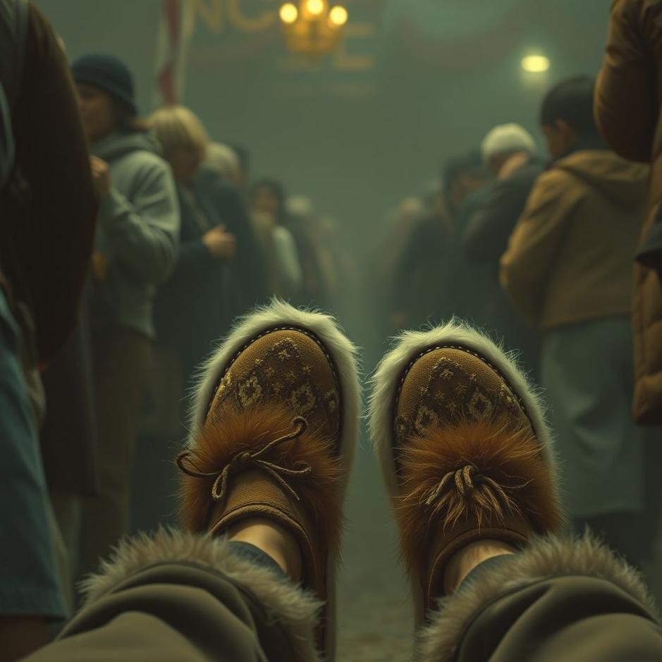 Dream : Losing slippers in a crowd in a dream
