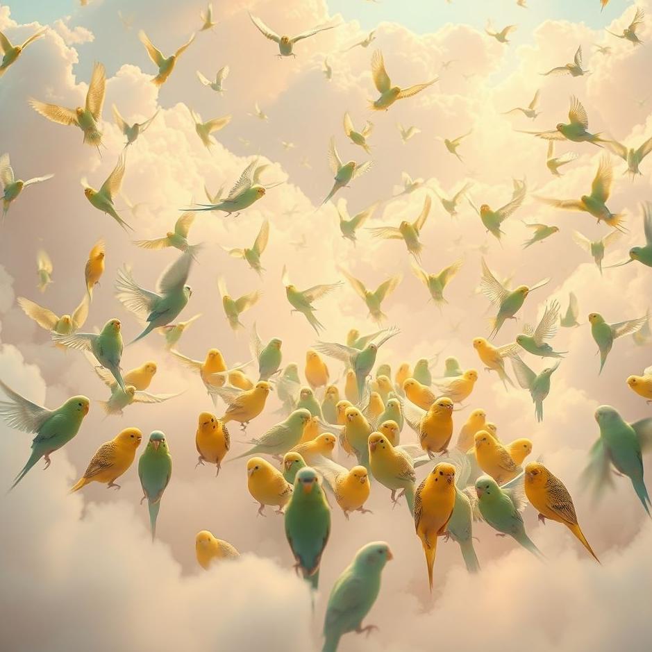 Dream : Lot of budgies in a dream