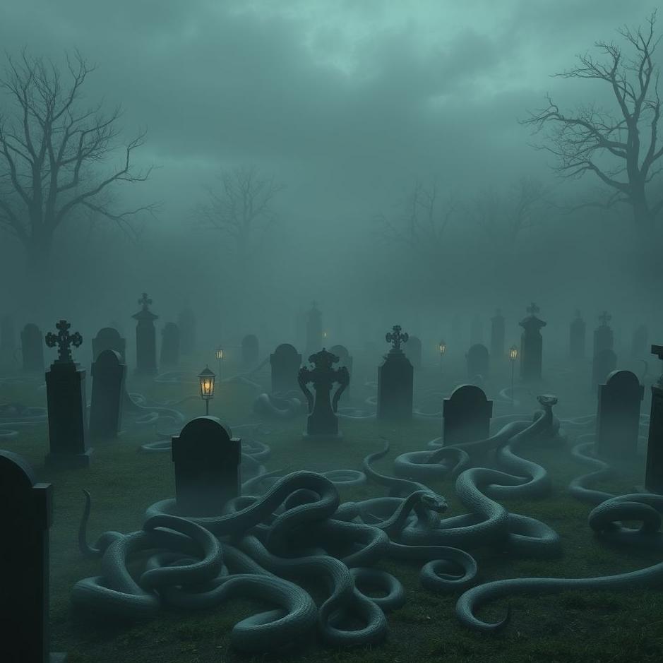 Dream : Lot of snakes in a cemetery in a dream