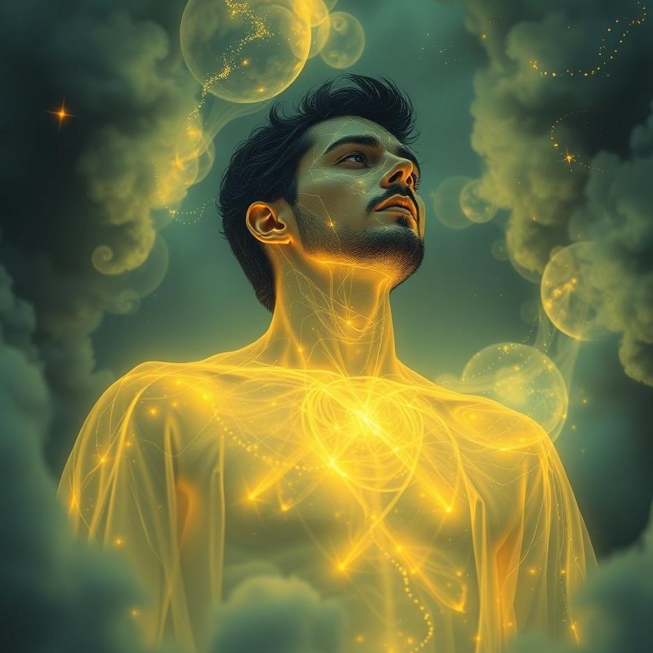Dream : Luminous man in a dream