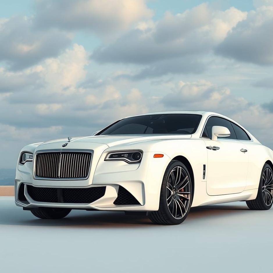 Dream : Luxury white car in a dream