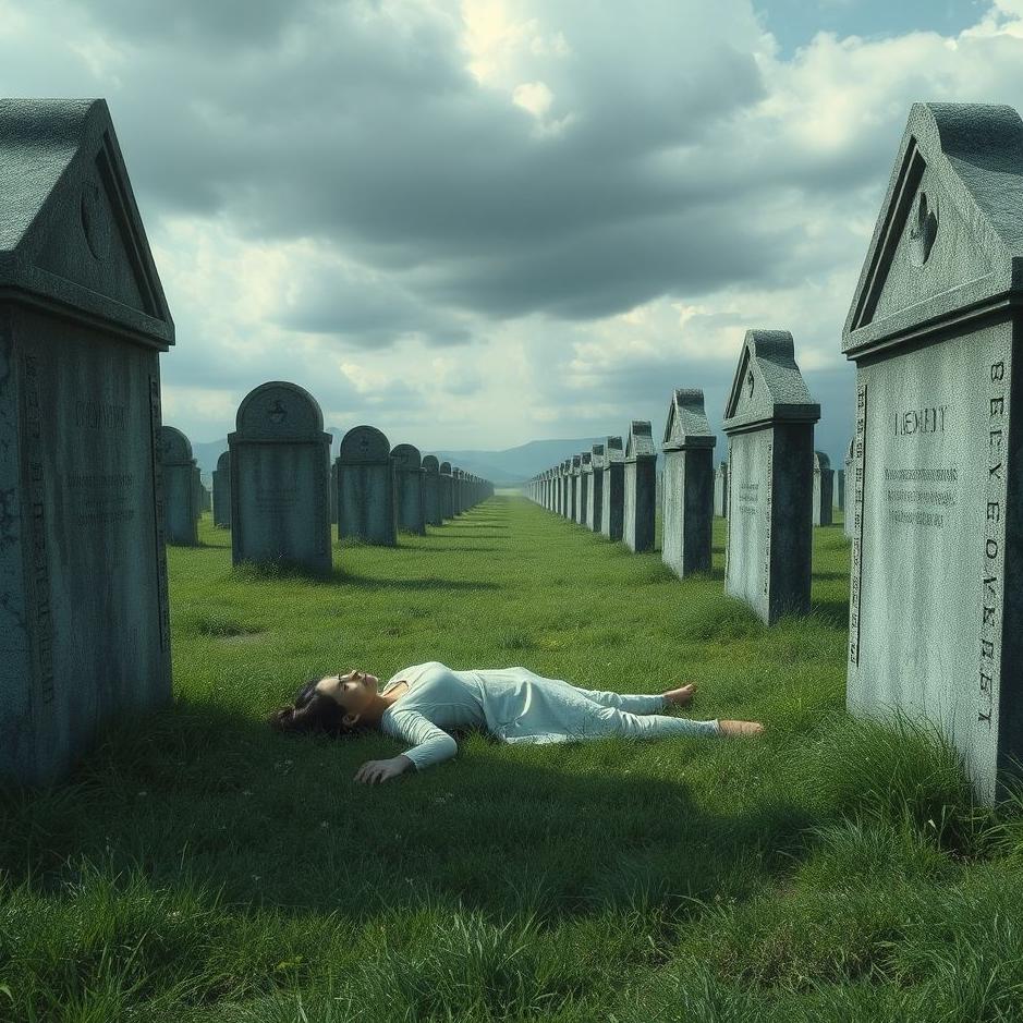 Dream : Lying between two graves in a dream