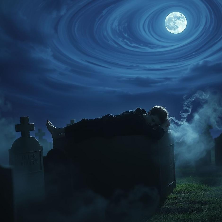 Dream : Lying down on a grave in a dream