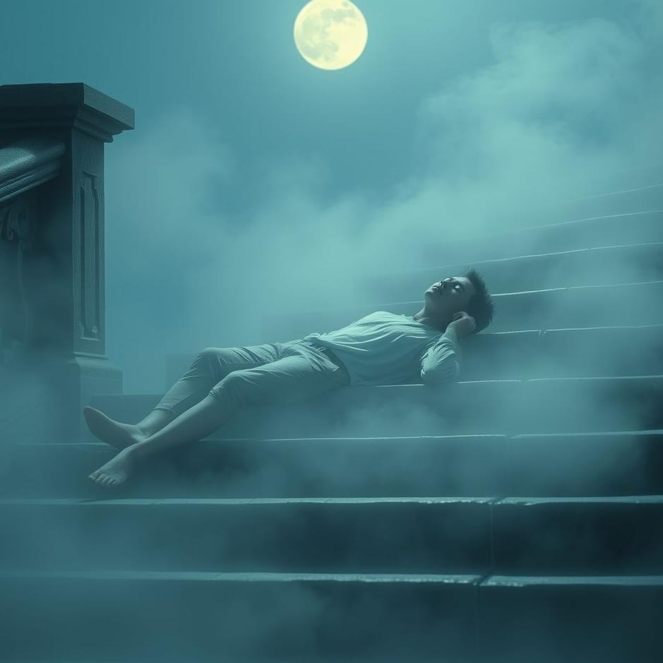 Dream : Lying down on the stairs in a dream