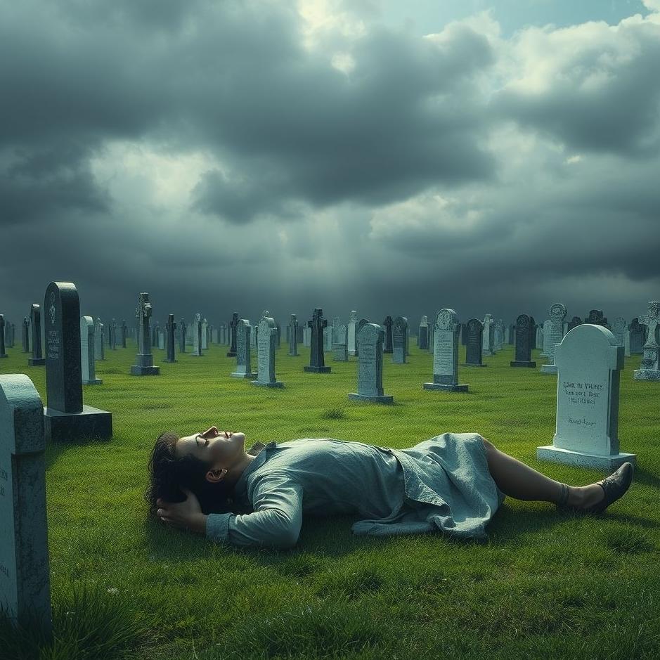 Dream : Lying in a cemetery in a dream