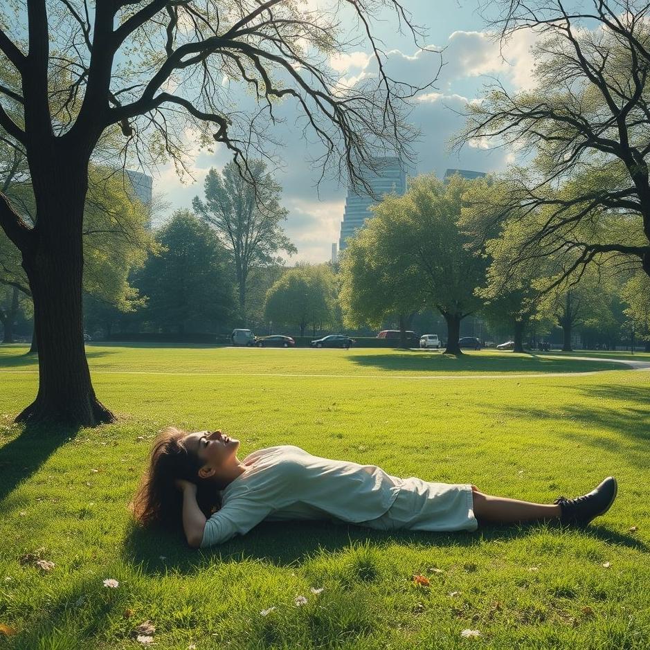 Dream : Lying in a park in a dream