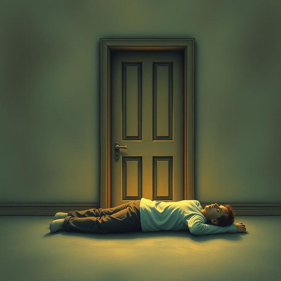 Dream : Lying in front of the door in a dream