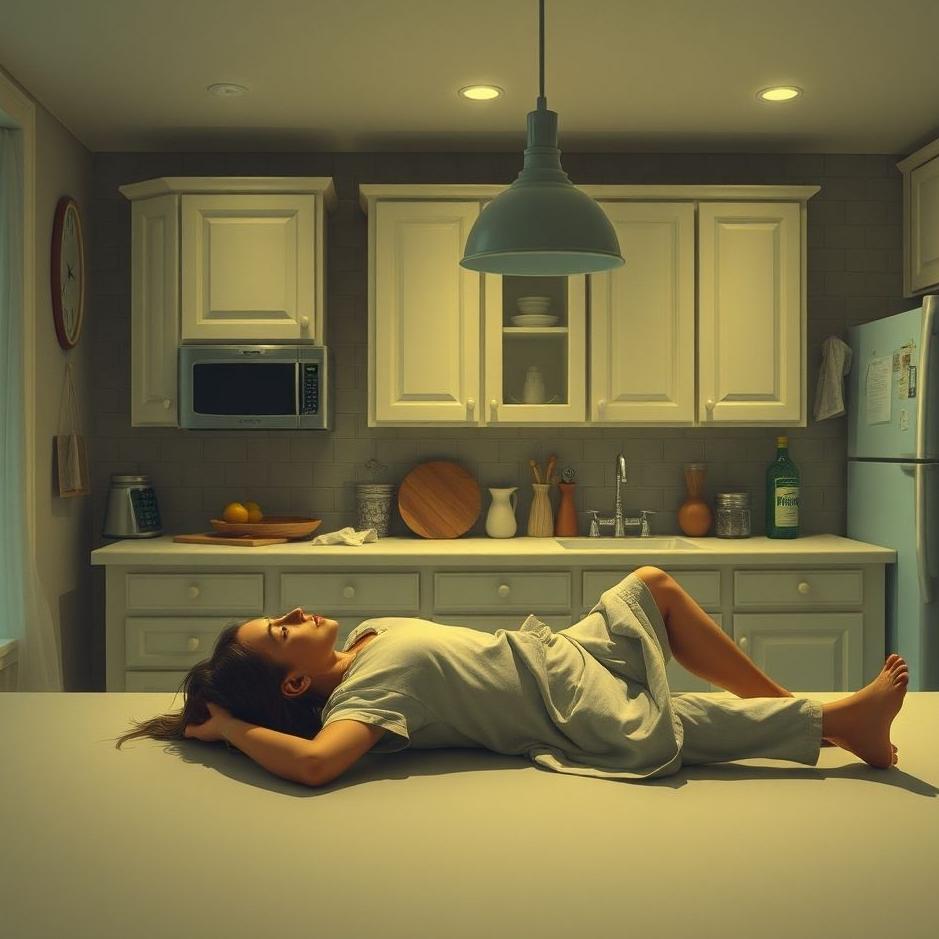 Dream : Lying in the kitchen in a dream