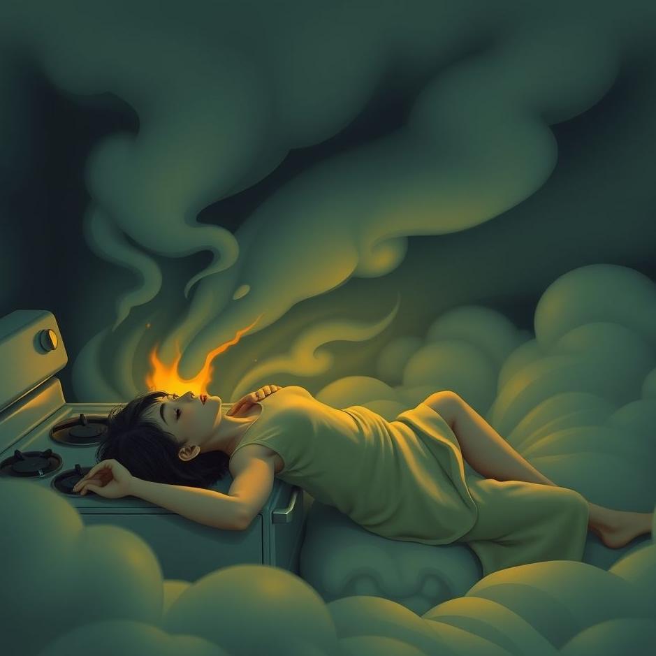 Dream : Lying next to a stove in a dream