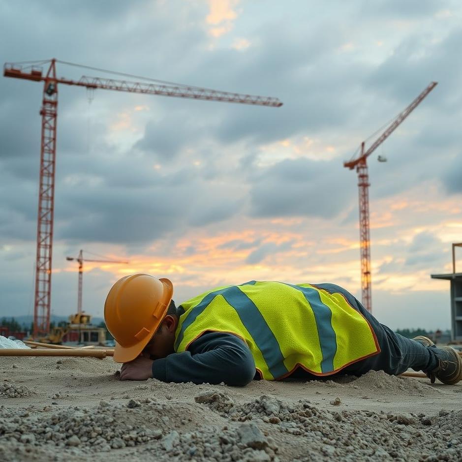 Dream : Lying on a construction site in a dream