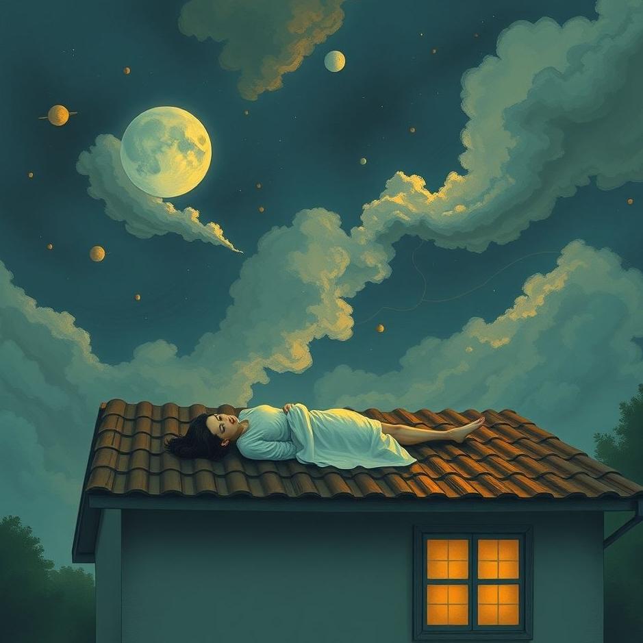 Dream : Lying on the roof of the house in a dream