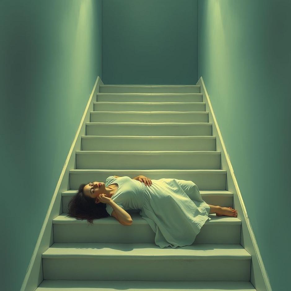 Dream : Lying on the stairs in a dream