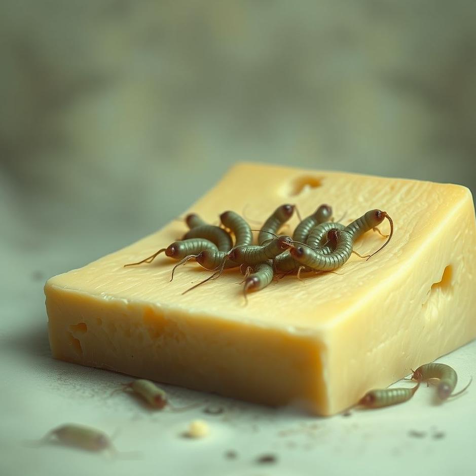Dream : Maggots in cheese in a dream