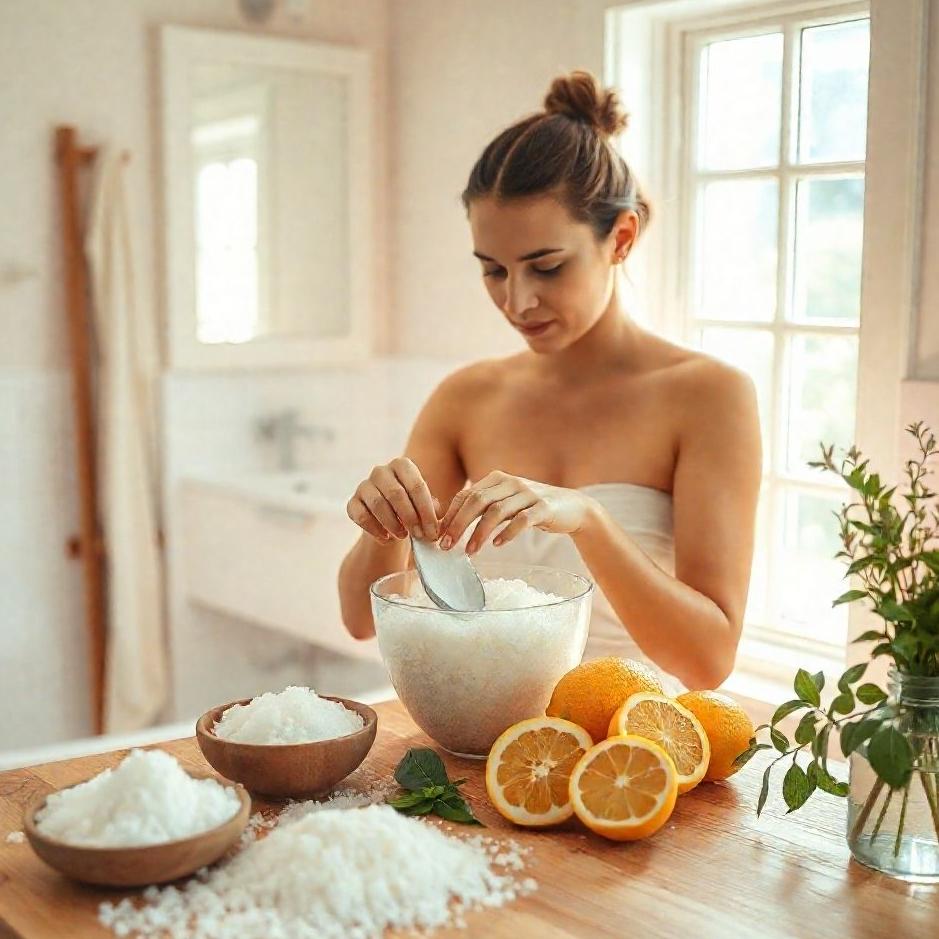 Dream : Making a scrub in a bathroom