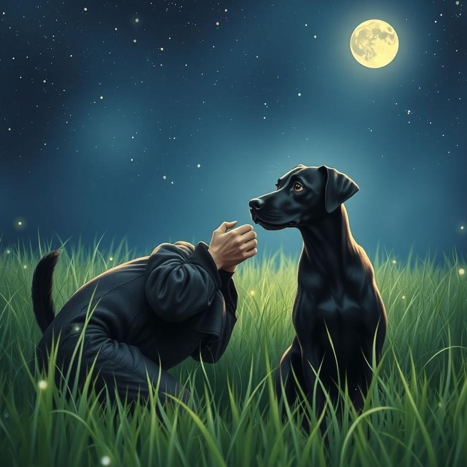 Dream : Making friends with a black dog in your dream