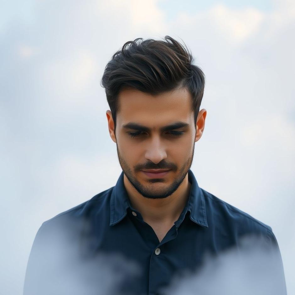 Dream : Man in a navy blue shirt in a dream