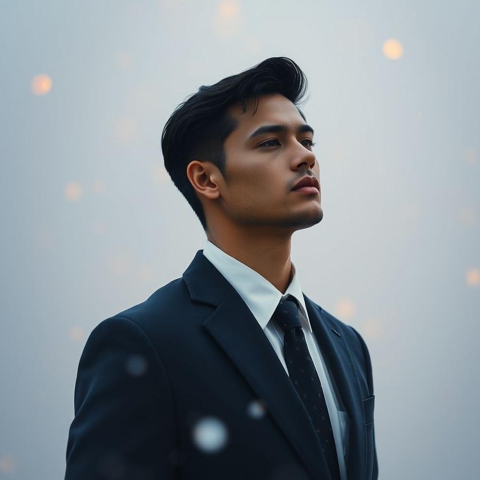 Dream : Man in a navy blue suit in a dream