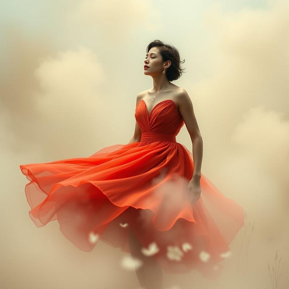 Dream : Man in a red dress in a dream