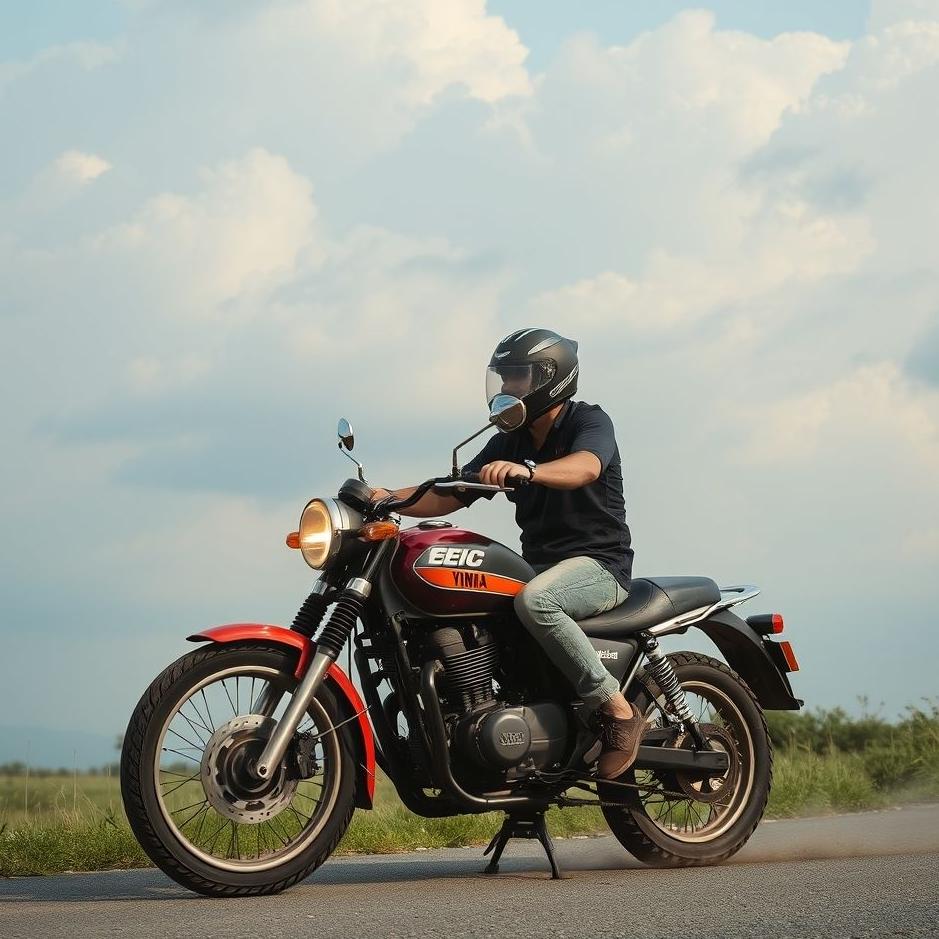 Dream : Man on a motorcycle in a dream