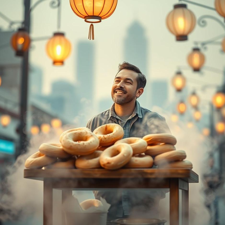 Dream : Man selling bagels in a dream