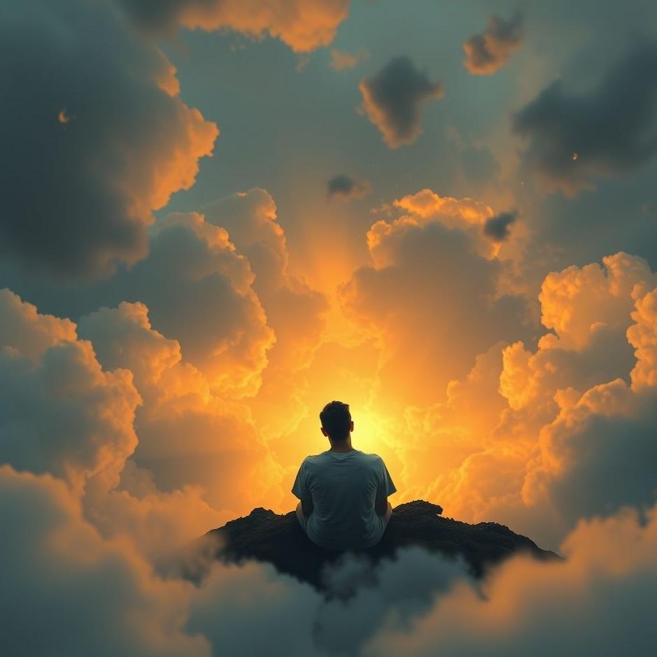 Dream : Man sitting in a dream