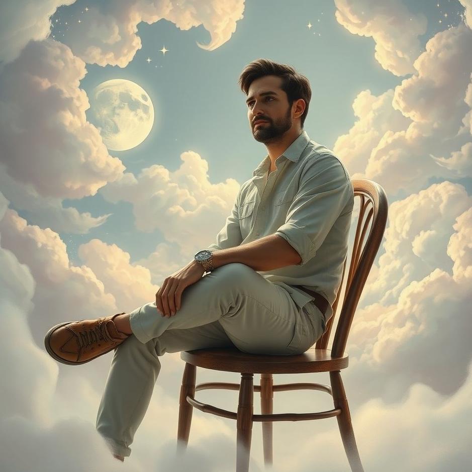 Dream : Man sitting on a chair in a dream