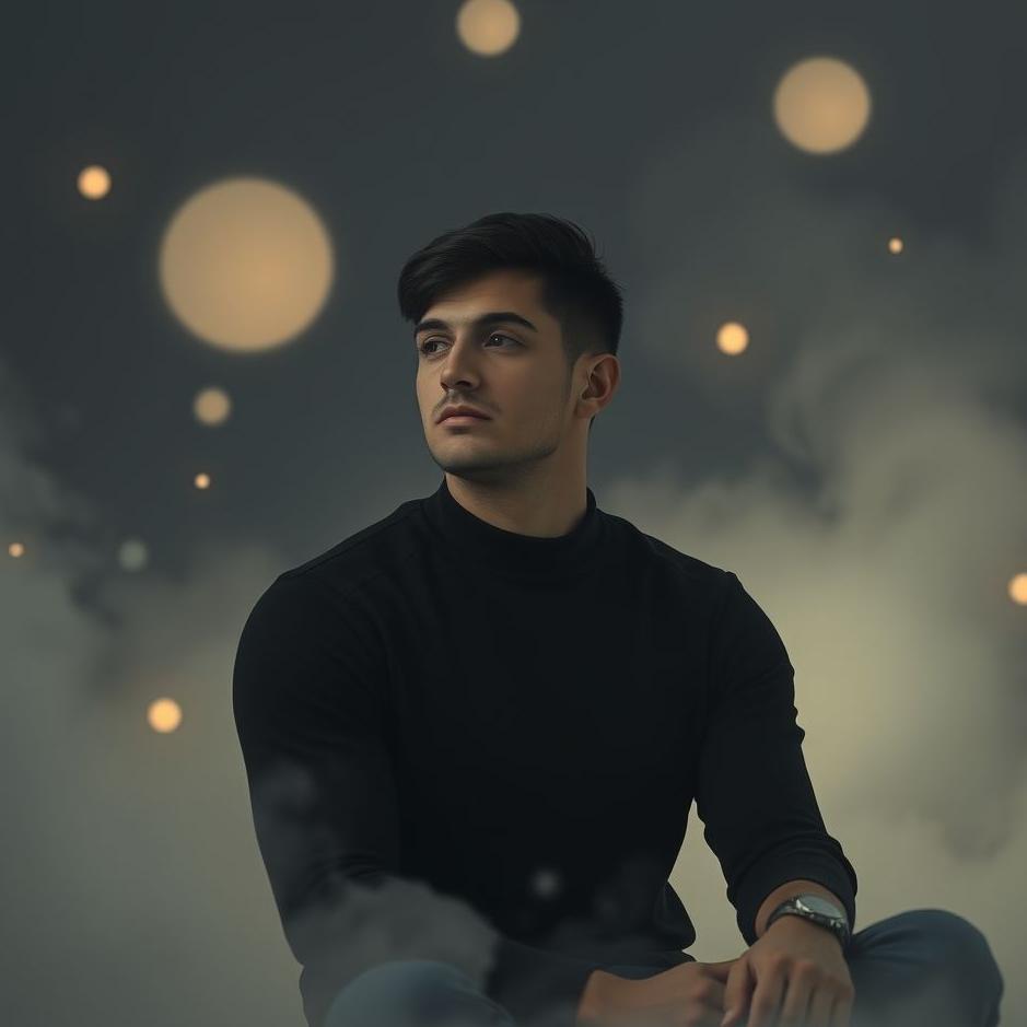 Dream : Man wearing a black sweater in a dream