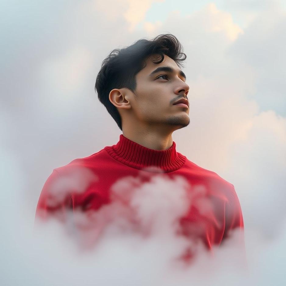 Dream : Man wearing a red sweater in a dream