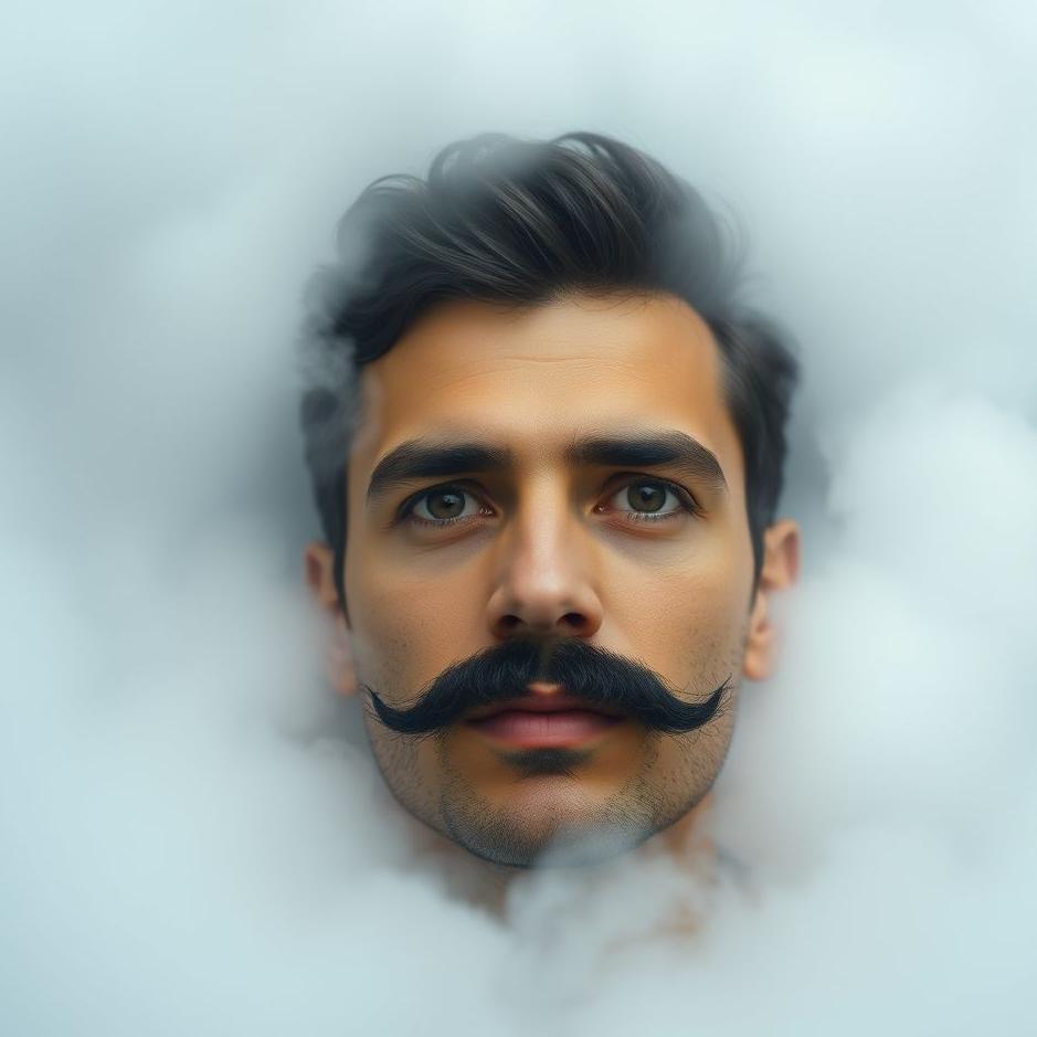 Dream : Man with a black moustache in a dream