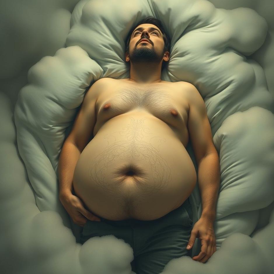 Dream : Man with a swollen belly in a dream