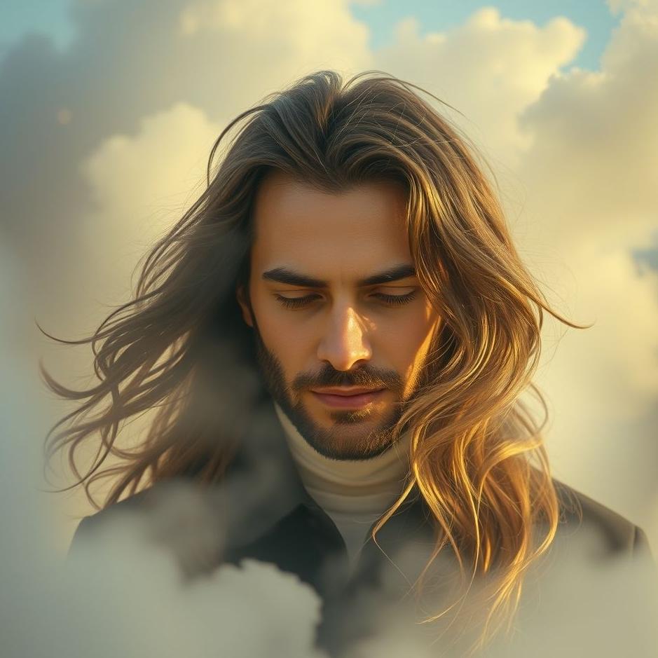 Dream : Man with long hair in a dream
