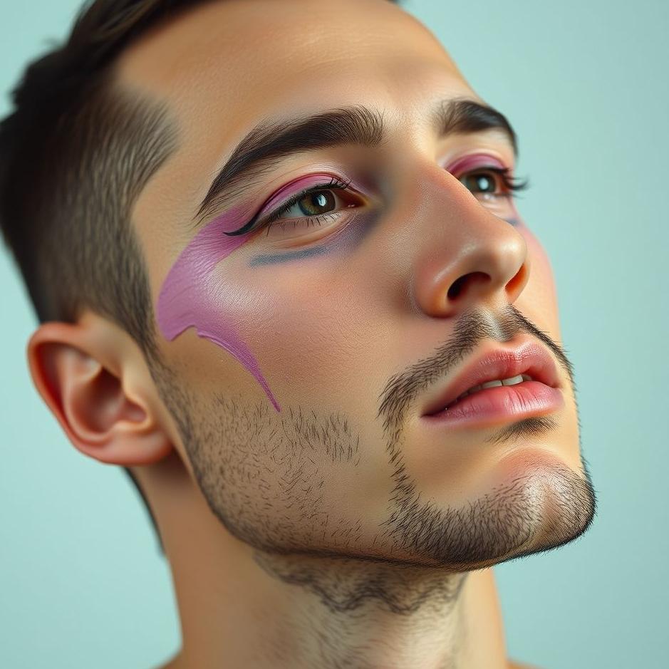 Dream : Man with makeup on in a dream