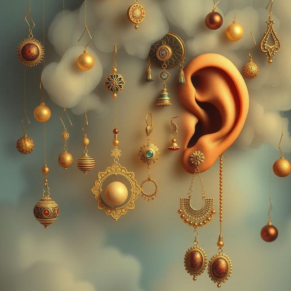 Dream : Many earrings in the ears in a dream