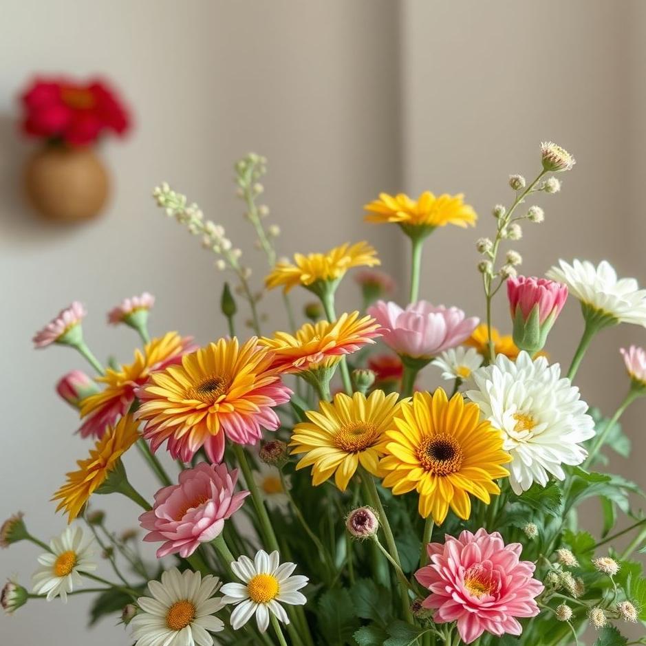 Dream : Many flowers at home in a dream