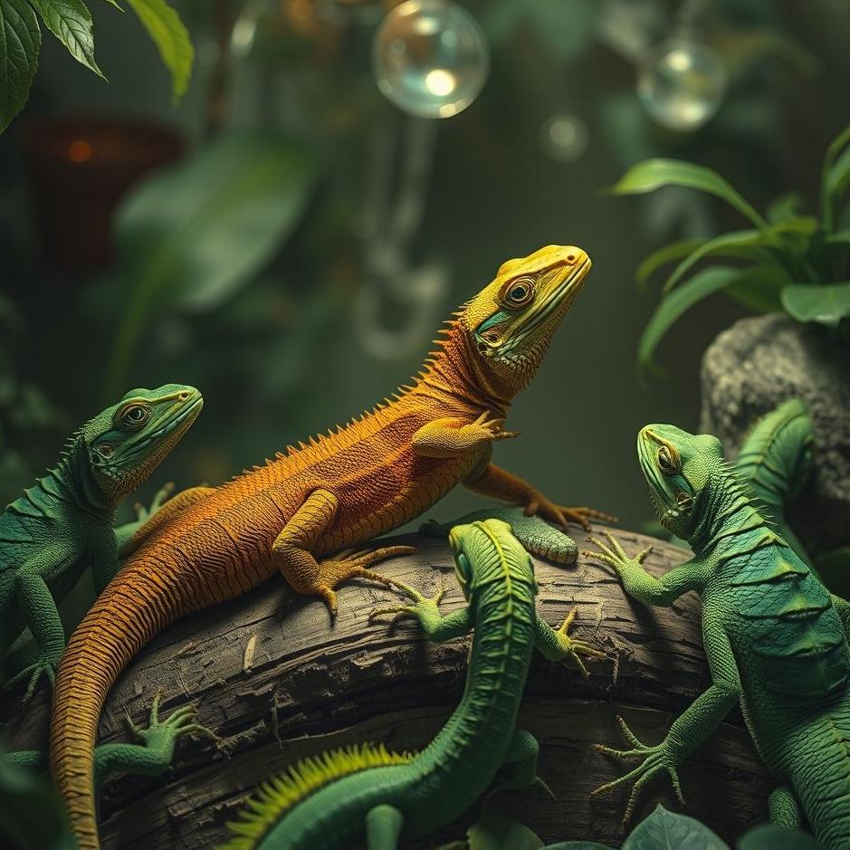 Dream : Many lizards at home in a dream