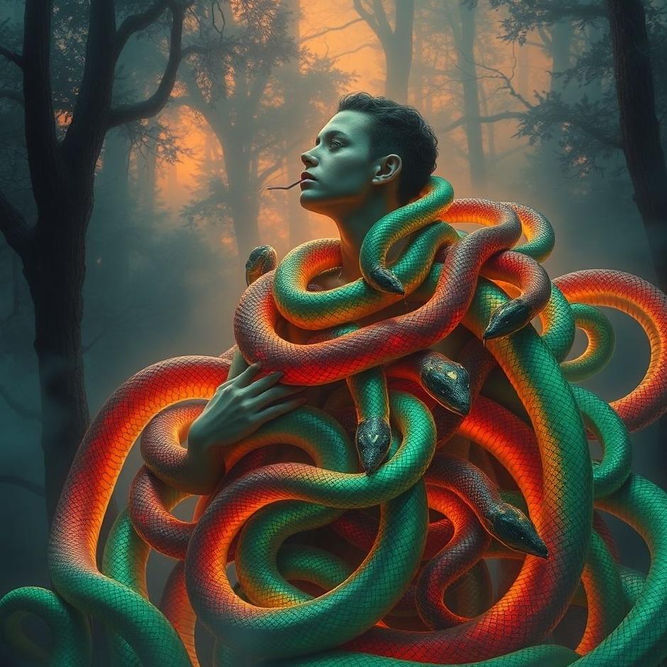 Dream : Many snakes around you in a dream