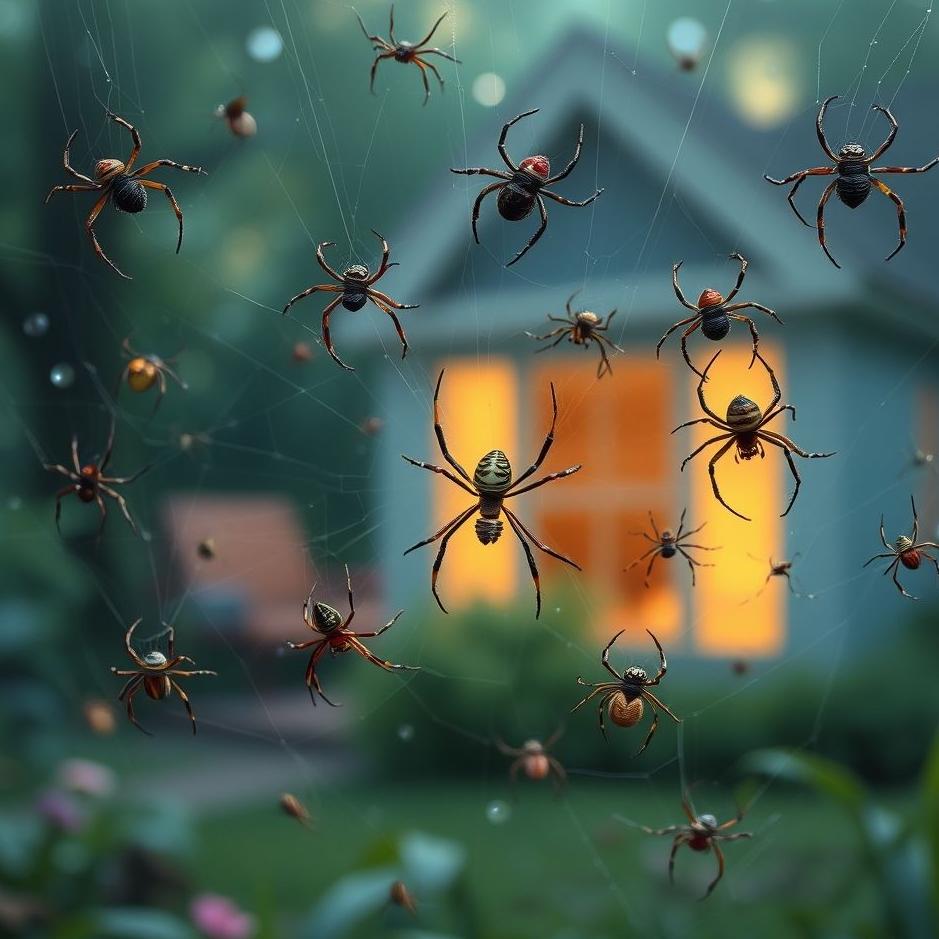 Dream Dictionary : Many spiders at home in a dream