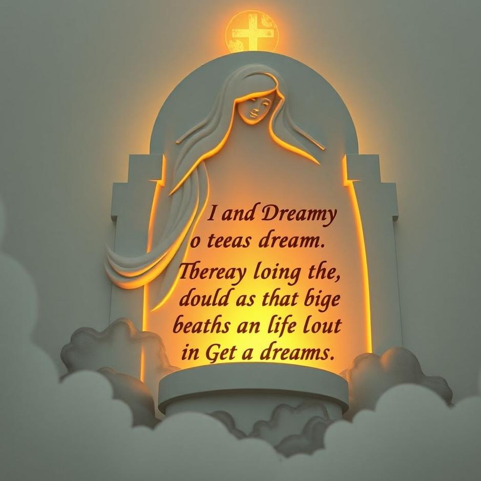 Dream : Mary inscription in a dream