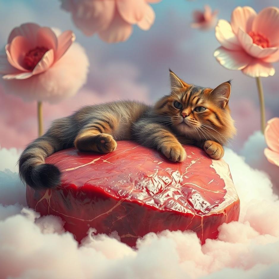 Dream : Meat and a cat in a dream