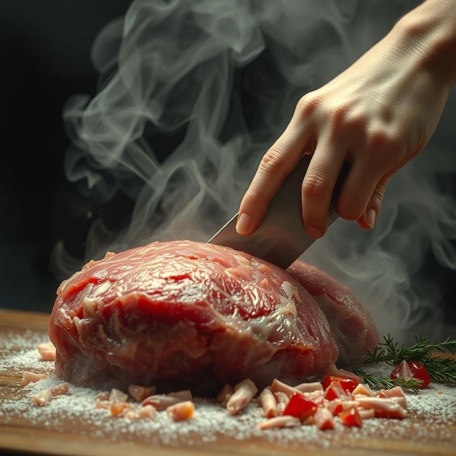 Dream : Meat being chopped in a dream