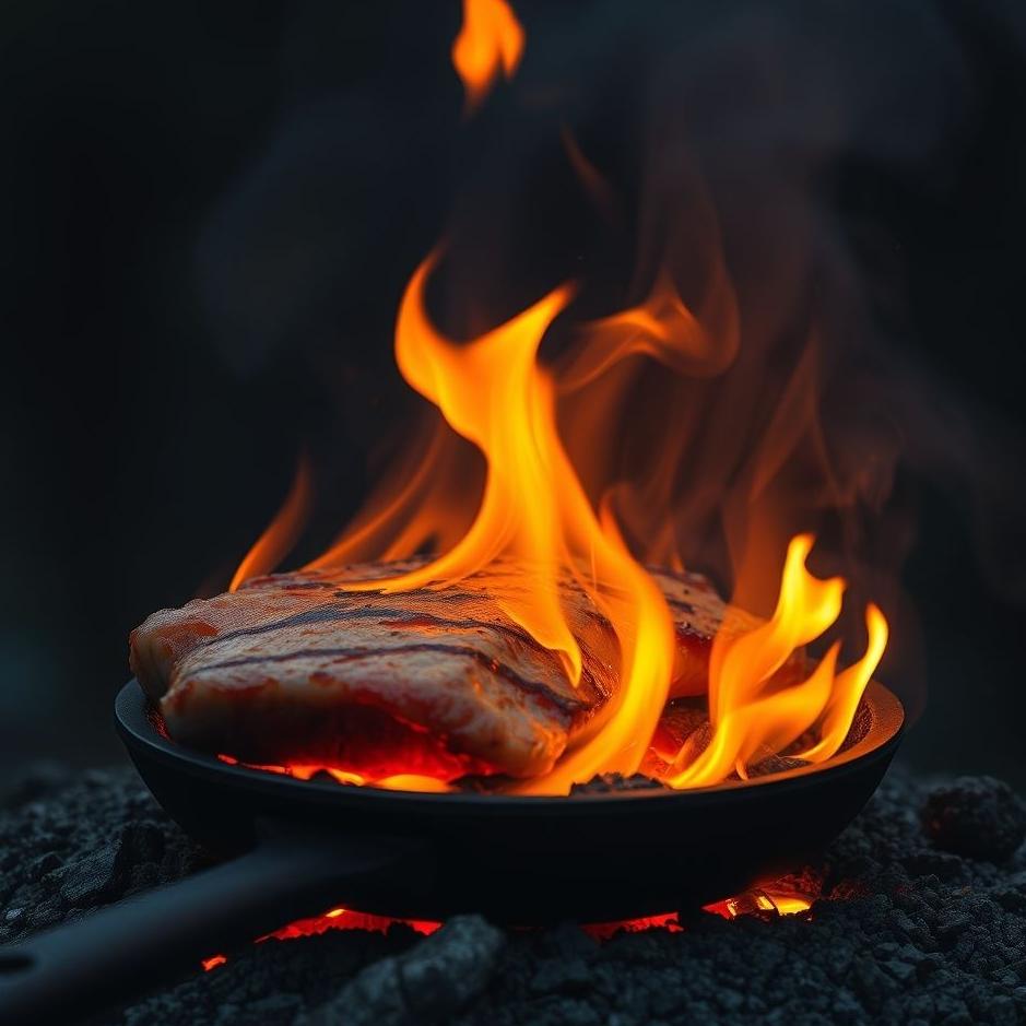 Dream : Meat burning in a dream