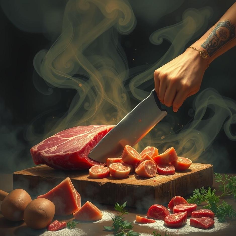Dream : Meat chopping in a dream
