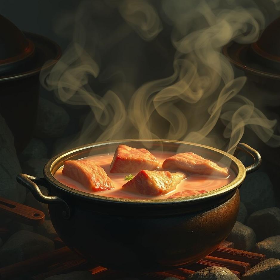 Dream : Meat cooking in cauldrons in a dream