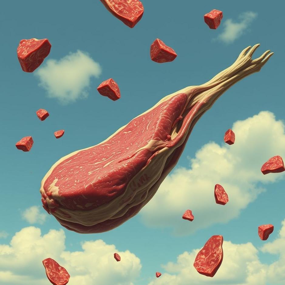 Dream : Meat falling from the sky in a dream
