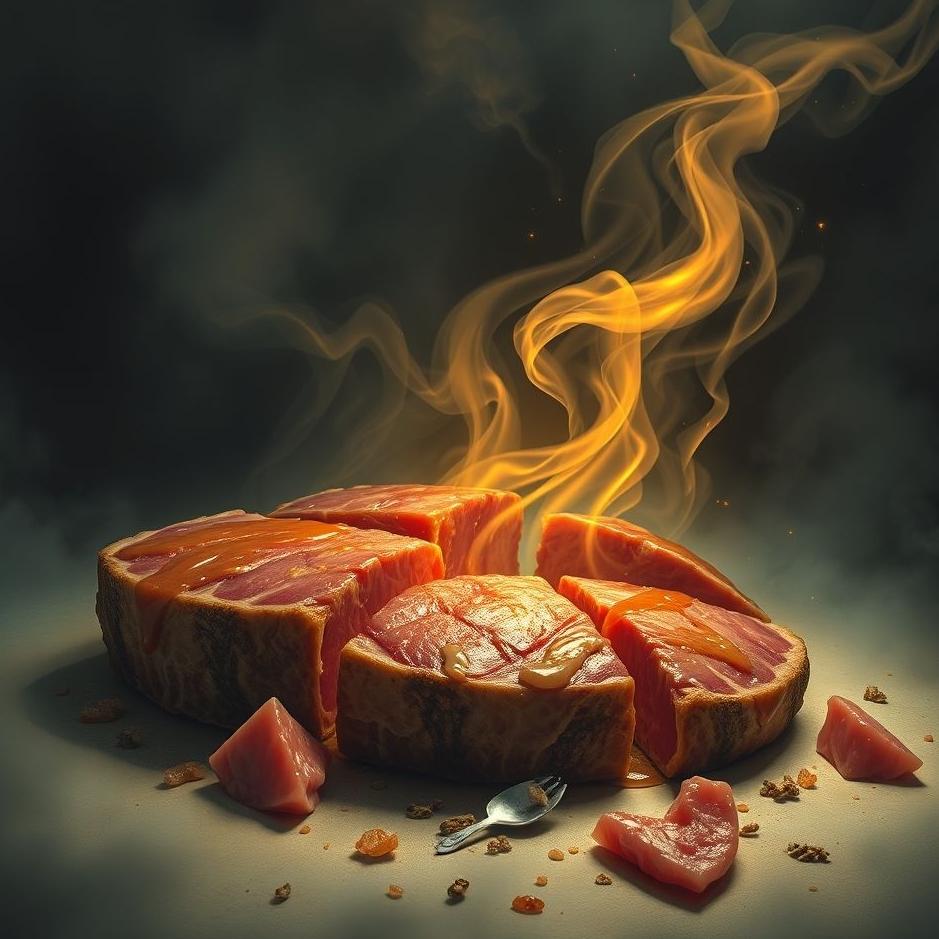 Dream : Meat in pieces in a dream